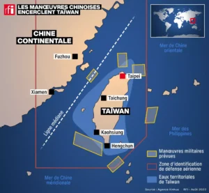 台湾周辺の中国軍演習マップ 
