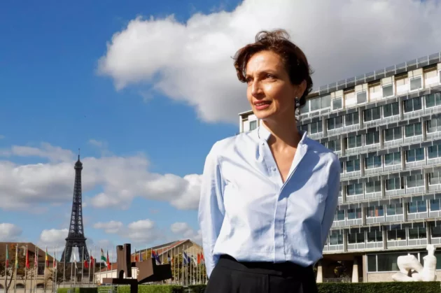 2017年10月13日、フランスのパリで開催された国連教育科学文化機関(ユネスコ)のディレクター、オードリー・アズレイ。© ロイター/Philippe Wojazer