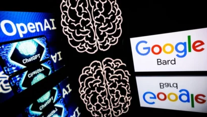 この写真は、GoogleとChatGPTが開発した会話型人工知能ソフトウェアアプリケーションであるBard AIのロゴを表示する画面を示しています。AFP - LIONEL BONAVENTURE