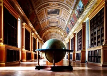 ダイアナ美術館図書館、フォンテーヌブロー城。©フロリアン・リヴァ、2014
