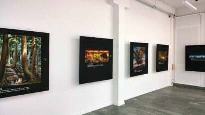 宮崎駿の専用展示スペースのミニチュア模型 ©Sokea Dozodomo