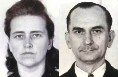 ナチスに対するドイツの抵抗戦士のカップルであるエリーゼとオットー・ハンペルは、反ナチスのポストカードを配布するために1943年に処刑されました。彼らの物語は、最近ローレンス・クルトワによって再翻訳された小説「ベルリンの一人で」にハンス・ファラダに影響を与えた。© ゲシュタポ、パブリックドメイン、ウィキメディア・コモンズ経由