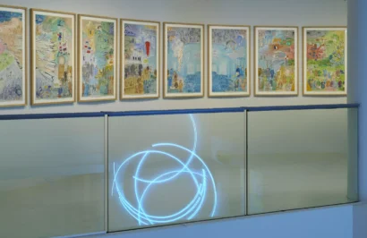 1953年のフレスコ画「La Fée Electricité」を基にしたラウル・デュフィによる一連のリトグラフ。© Marc Domage / Fondation Groupe EDF / Adagp