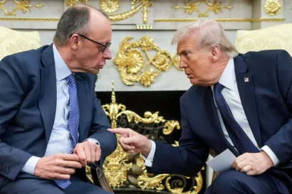 ドナルド・トランプとフリードリヒ・メルツは3月3日にホワイトハウスで会合します。@ REUTERS - ジョナサン・エルンスト